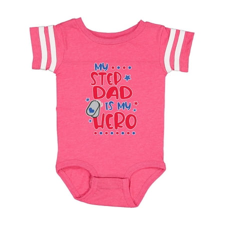 

Inktastic Memorial Day My Step Dad is My Hero Gift Baby Boy or Baby Girl Bodysuit
