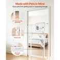 thumbnail image 5 of Extra Tall Pet Gate for Cats, 29-41 in Adjustable Width, 56 in High Dog Gate, with Pressure Mount Kit and Wall Mount Kit, 1.3 in Narrow Bar Spacing, for Stairs, Doorways, and House, White, 5 of 7