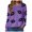 Purple_2, variant on Godom Womens Sweatshirts Crewneck Rugby Printed Long Sleeve Tops Oversized Pullover Sweatshirt for Women