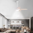 thumbnail image 4 of Patiojoy 52" Ceiling Fan with Light and Remote Control Indoor Modern Ceiling Fan with Quiet Reversible ETL Motor White, 4 of 10