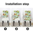 thumbnail image 3 of Fruit Kitchen Chair Covers Set of 4 Seamless Tropical Fruits Pattern Exotic with Pomegranate Banana Flowers and Leav Super Fit Stretch Removable Washable Short Dining Chair Protector Cover, 3 of 5