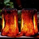 thumbnail image 1 of Luces solares para exteriores, tocones en llamas, linternas de llama parpadeante, iluminación decorativa de paisaje con energía solar para jardín, patio, camino, terraza, patio (paquete de 2), 1 of 5