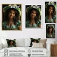 thumbnail image 4 of Designart "Portrait of a Cuban Woman" Portrait Floater Framed Wall Art Living Room, 4 of 7