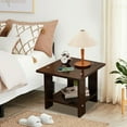 thumbnail image 6 of Hovmgk Small Table Sofa Bedside Shelf, Modern Compact Tea Table for Living Room, Bedroom, Sturdy Wooden Nightstand, Space Saving Side Table, Stylish and Practical Furniture, Brown/White/Black/Gray, 6 of 6