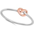 thumbnail image 2 of CHOOSE YOUR COLOR Sterling Silver Knot Ring, 2 of 2