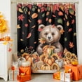 thumbnail image 4 of Shower Curtain 72"W x 78"L Fall Thanksgiving Bear Pumpkins Maple Leaves Fabric Shower Curtains Set with Hooks Water Repellent Bathroom Curtains Machine Washable Bathroom Accessories, 4 of 6