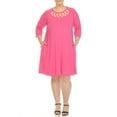 thumbnail image 2 of White Mark 3/4 Sleeve Crisscross Neck Dress (Women's & Women's Plus), 2 of 5
