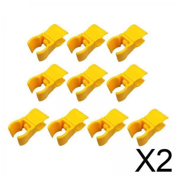 2x10 Uds. Hebilla De Clip Para Asta De Bandera De Entrenamiento De Fútbol Para Entrenamiento De Fútbol De Voleibol Amarillo