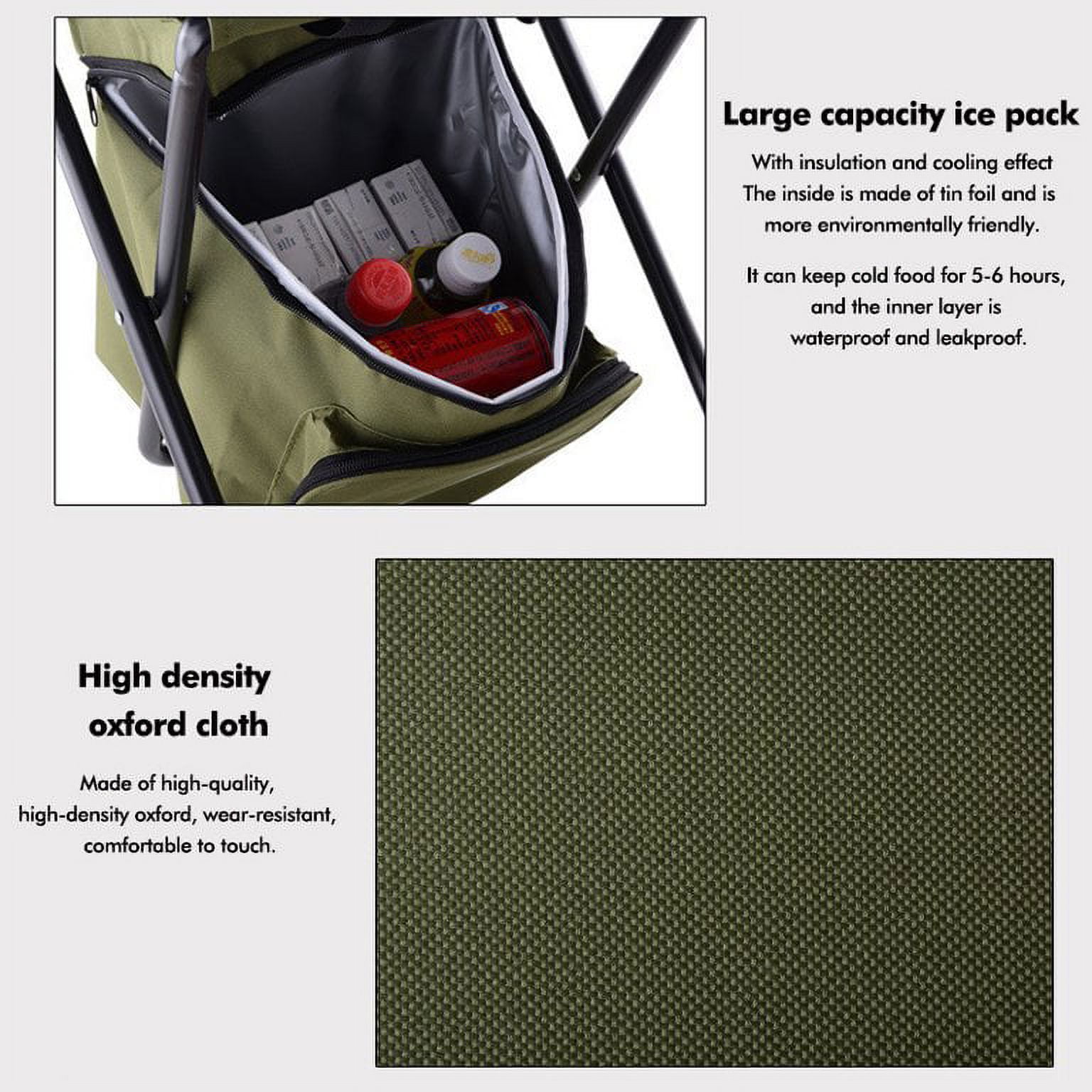 Fishing Chair Folding Chair Portable Effective Stainless Steel Strong Load-bearing Camping