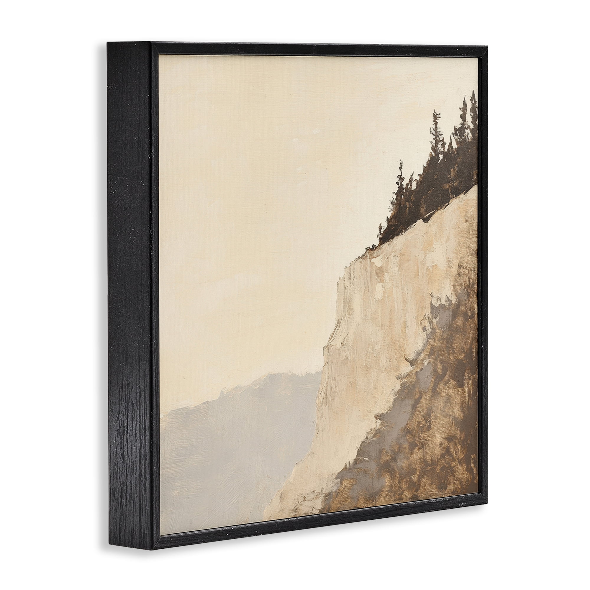 Stupell Industries Serene Cliffside Vista Black Framed Giclee Art, design by Petal Prints Design