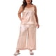 thumbnail image 1 of GRACE & GRANDEUR Pijama de Talla Grande para Mujeres Conjunto Sin Mangas Blusa Suave y Pantalones con Bolsillos Ropa de Noche 1X Champagne, 1 of 6