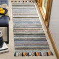 thumbnail image 2 of SAFAVIEH Montauk Lorenzo Striped Cotton Area Rug, Blue/Multi, 6' x 6' Square, 2 of 8