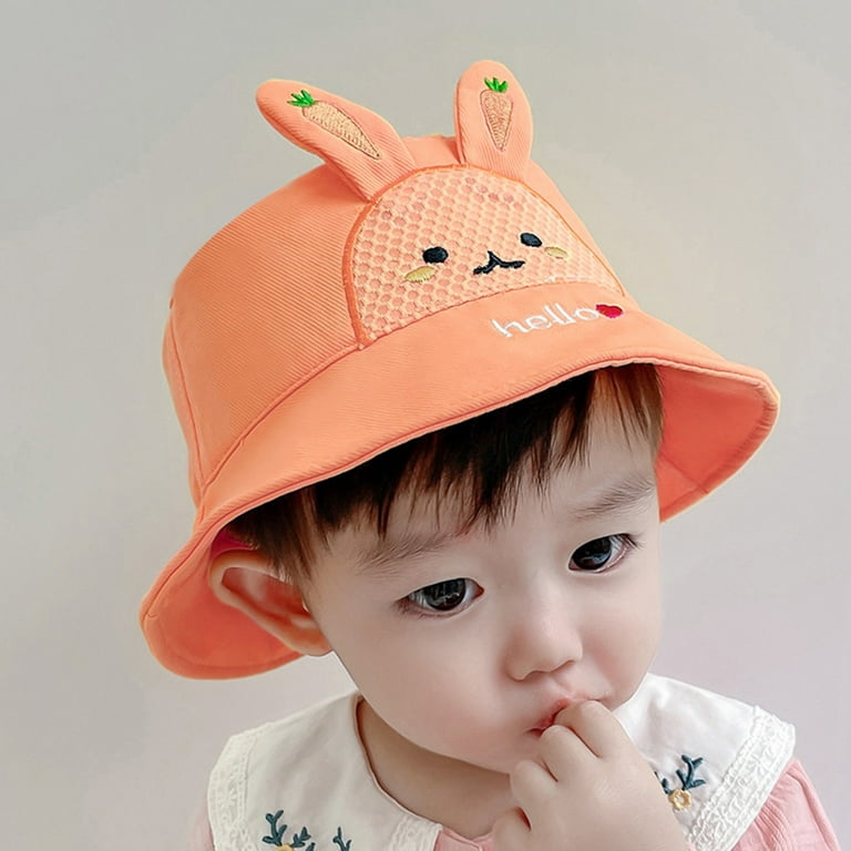 I Love Daddy & Mummy Warm Winter Baby Bucket Solid Letter Hat Kids Fishing Hat Kids Girls Panama Outdoor Sun Hat - Beige Bear