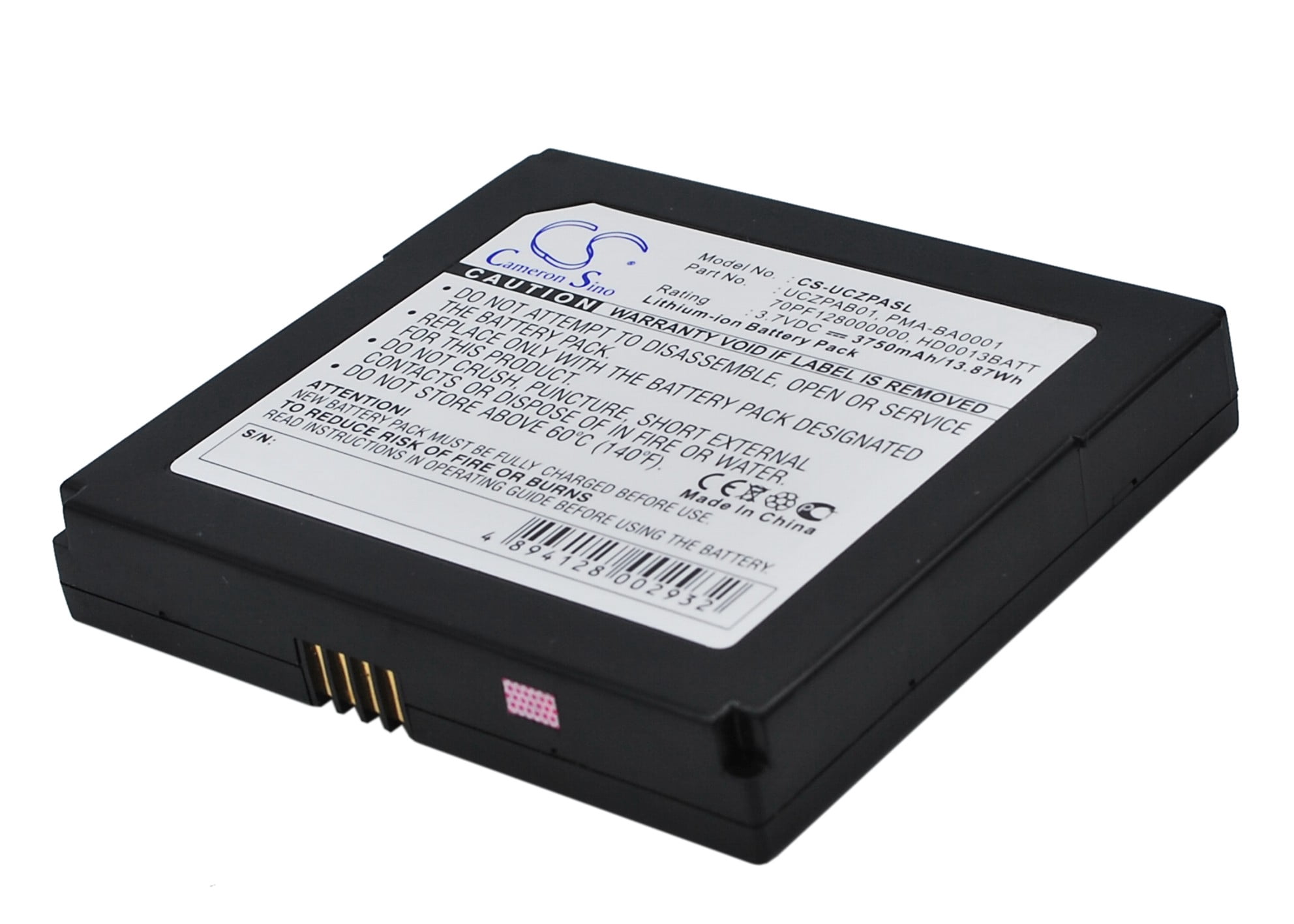 Replacement Battery for Creative Zen Protable Media Center,PN:BA20603R79913,PMA-BA0001,UCZPAB01,3750mAh