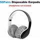 thumbnail image 5 of 100 piezas de cubiertas de almohadillas higiénicas desechables para auriculares para la mayoría de los auriculares con almohadillas de 8-10cm (blanco), Superma, 5 of 5