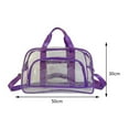 fankhu Transparent PVC Duffel Bag Large Capacity Sport Fitness Bag for