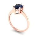 thumbnail image 2 of 1.5 ct Pear Cut Simulated Blue Sapphire Solitaire Engagement Ring for Women in 18K Rose Gold, 2 of 5