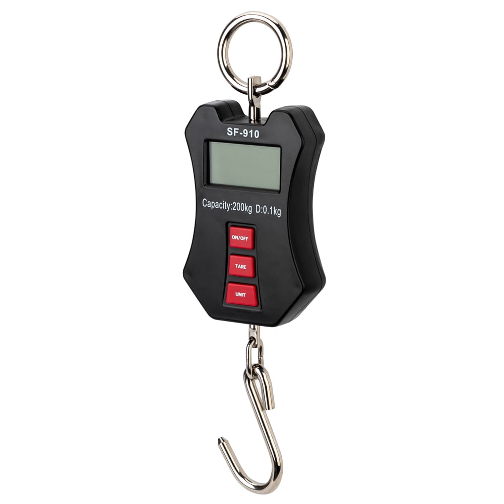 Kepooman Hanging Crane Scale, Portable Aluminum Casing Mini Digital Crane Scale, LCD Display Digital Hanging Scales for Home Farm Market Fishing Hunting - Black Kepooman Hanging Crane Scale, Portable Aluminum Casing Mini Digital Crane Scale, LCD Display Digital Hanging Scales for Home Farm Market Fishing Hunting - Black
