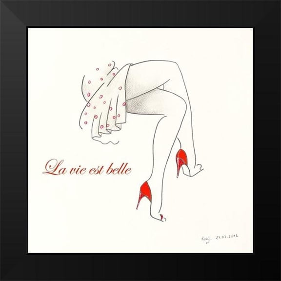 Schneider, Rosy 12x12 Black Modern Framed Museum Art Print Titled - Serie Beine III