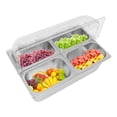 thumbnail image 6 of 4 Compartments Stainless Steel Food Serving Container with Lid 21.06*13.19*5.91 in for Family Picnics, Buffets, Gatherings, Parties, 6 of 12