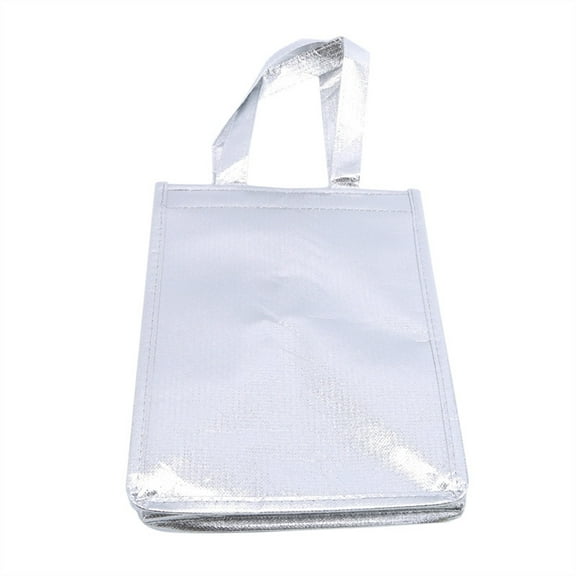 Thermal Bag Insulated Lunch Time Cake Sandwich Drink Fresh Storage Big Square Refrigerated Foil Food Bags Coffee 1Pc Silver