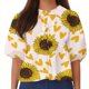 thumbnail image 2 of Fiudx Liquidación de Ahorros de Verano Top de Camiseta con Cuello Redondo y Manga Farol Plisada con Lazo para Mujer, 2 of 4