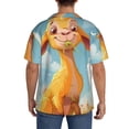 thumbnail image 3 of Balery Happy Goat In Meadow Camisa Casual de Manga Corta con Botones para Hombre, Texturizada, Estilo Cubano, para Playa, Verano-Medium, 3 of 5
