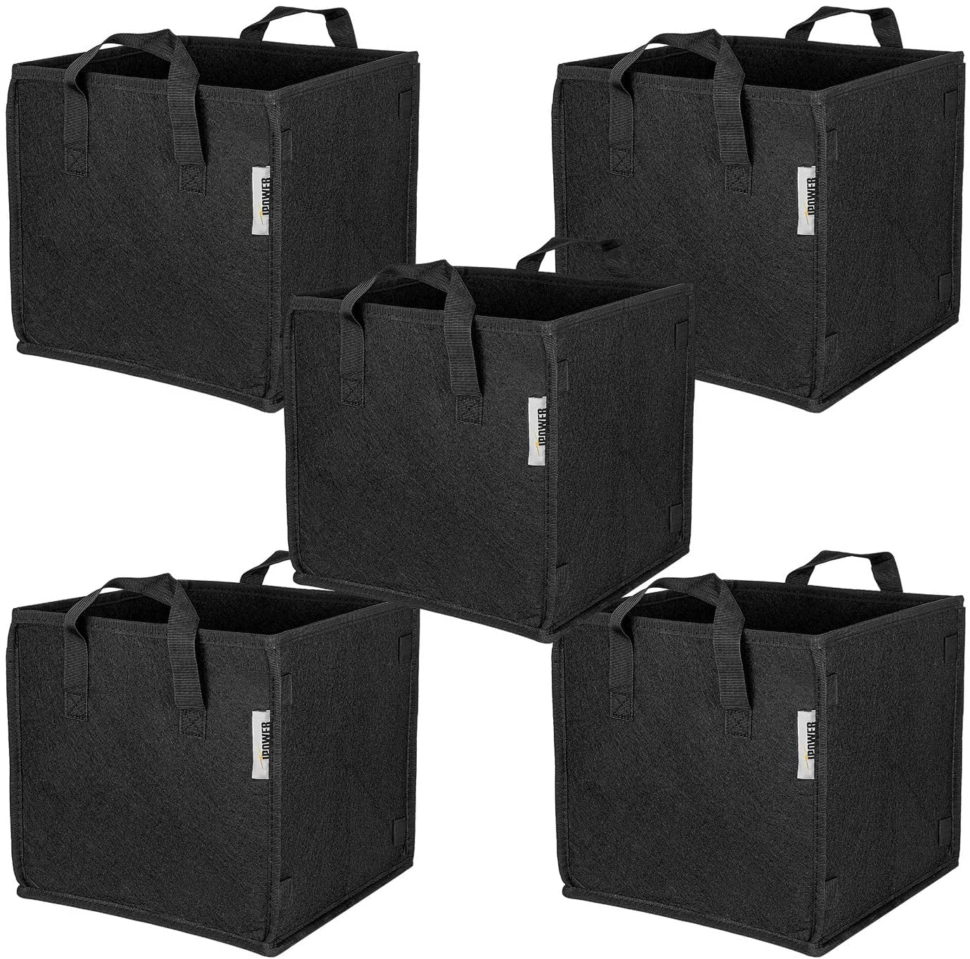 3 5 7 10 15 20 Gallon iPower 5-PACK Plant Grow Bags Fabric Pots with Handles 