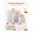 thumbnail image 3 of Drywall Repair Kit 16PCS, 4/6/8 inch Aluminum Wall Patch Kit with Scrapers & Sandpaper, Self-Adhesive for Nail Holes & Cracks, Wall Damage Repair, 3 of 9