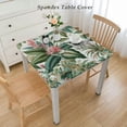 thumbnail image 2 of HAOXIT Summer Fun Tropical Forest Abstract Impressions Vinyl Flannel Back Tablecloth (Square) 44''x44'', 2 of 7