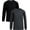 Black/Charcoal, variant on Quad Seven Boy's Thermal Top - 2 Pack Waffle Knit Crewneck Pullover Long Sleeve Shirts for Boys 8-18