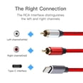 thumbnail image 1 of Cable de audio USB tipo C a 2 RCA macho para amplificador de altavoz de tableta Xiaomi Huawei, 1 of 8