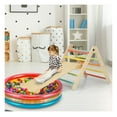 thumbnail image 3 of 3-in-1 Pikler Triangle Climbing Toys for Toddlers - Foldable Wooden Climbing Frame with Ramp, Adjustable Height - Indoor Outdoor Play Gym for 3+ Year Olds, ASTM/CPSIA Certified, 3 of 9