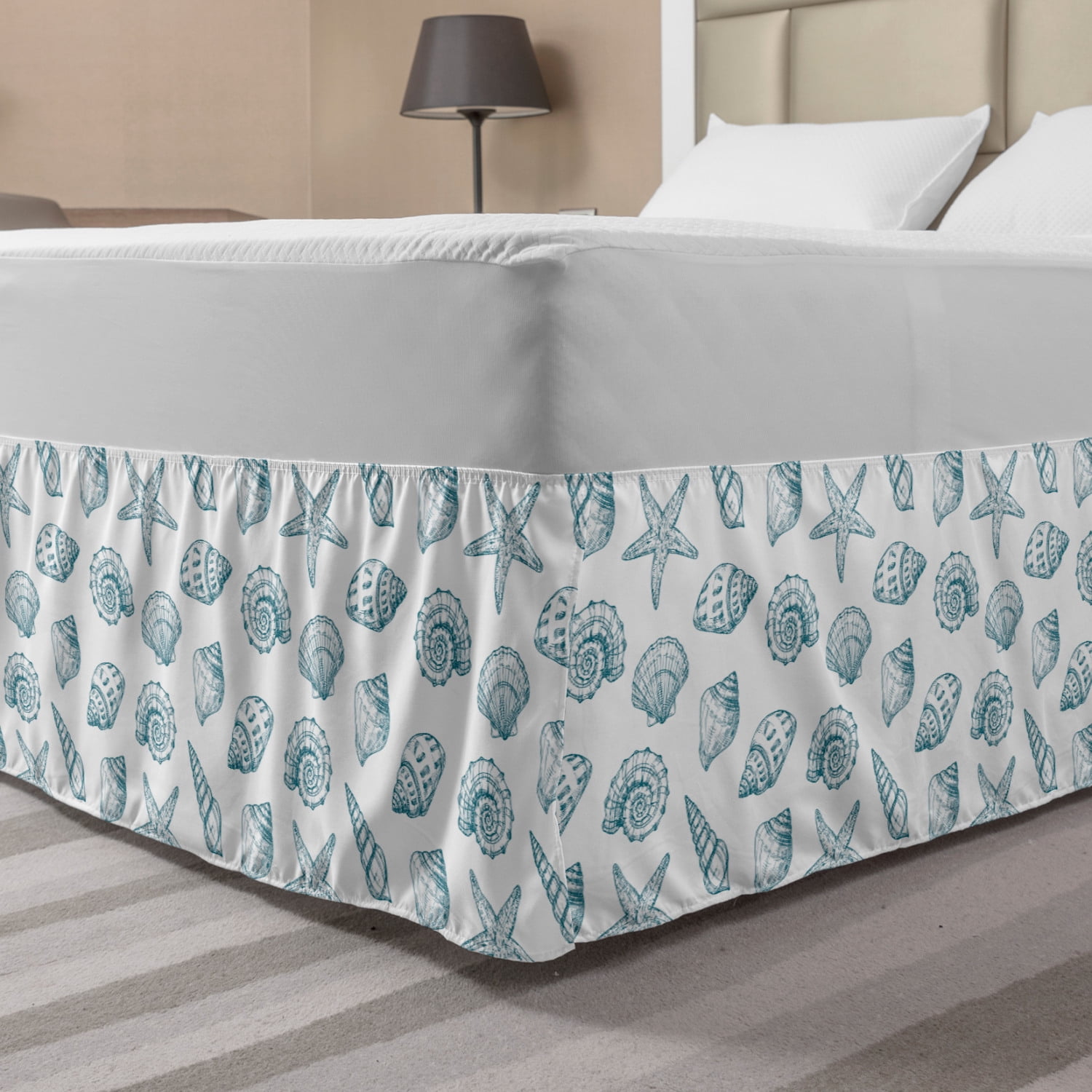 Ocean Bed Skirt, Beach Sea Shells Nautical Starfish Cockleshell