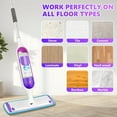 thumbnail image 4 of 6 Pack Reusable Mop Pads Compatible with Swiffer PowerMop, Wood Floor Pads Microfiber Mop Replacement Refills Machine Washable for All Floor Surfaces，15.3 * 5.1 in,Gray, 4 of 6