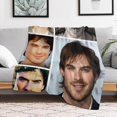 thumbnail image 6 of Handsome #1 Ian Somerhalder Blanket Ultra Soft Flannel Fleece Blanket Stylish Bedroom Living Room Sofa Warm Blanket All Season Use 40"*50" （100 * 130cm）, 6 of 6