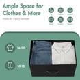 thumbnail image 6 of ACCVER 3-Drawer Fabric Dresser with Shelves, Closet and Chest for Bedroom, Clothes Storage Organizer, for Living Room, Apartment, Dark Grey, 6 of 7