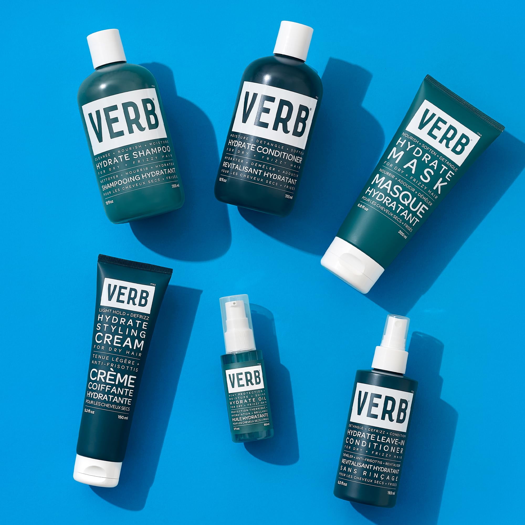 VERB Hydrate Shampoo Cleanses Dry and Frizzy Hair to Reduce Frizz  12 oz