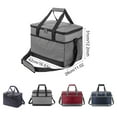 thumbnail image 3 of Sonducket Bolsa térmica de tela Oxford para alimentos y bebidas, bolsas de almuerzo de gran capacidad, paquete de almacenamiento multiusos de Kits de desorden para acampar Negro, 3 of 6