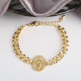 thumbnail image 4 of Lordluxury 14k Yellow Gold Rose Chain Bracelet 12 Models CZ Virgin Mary Bracelet Zircon Aircraft Bracelet, 4 of 9