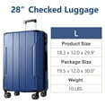 thumbnail image 2 of Lightweight 28-Inch Hardshell Luggage with Durable ABS and Double Spinner Wheels for Travel, 2 of 11