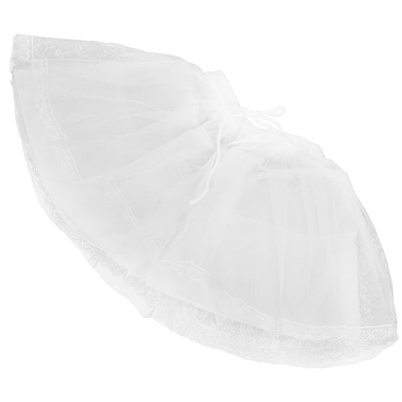 HONMEET Girls White Underskirt Petticoat, Soft and Comfortable Fabric Skirt for Added Fullness, 1 Piece