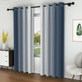thumbnail image 6 of Lfeey Light Blocking Ombre Curtains, Room White Black Greyish Gradient Curtain, 52x63inch, 2 Panels, 6 of 6