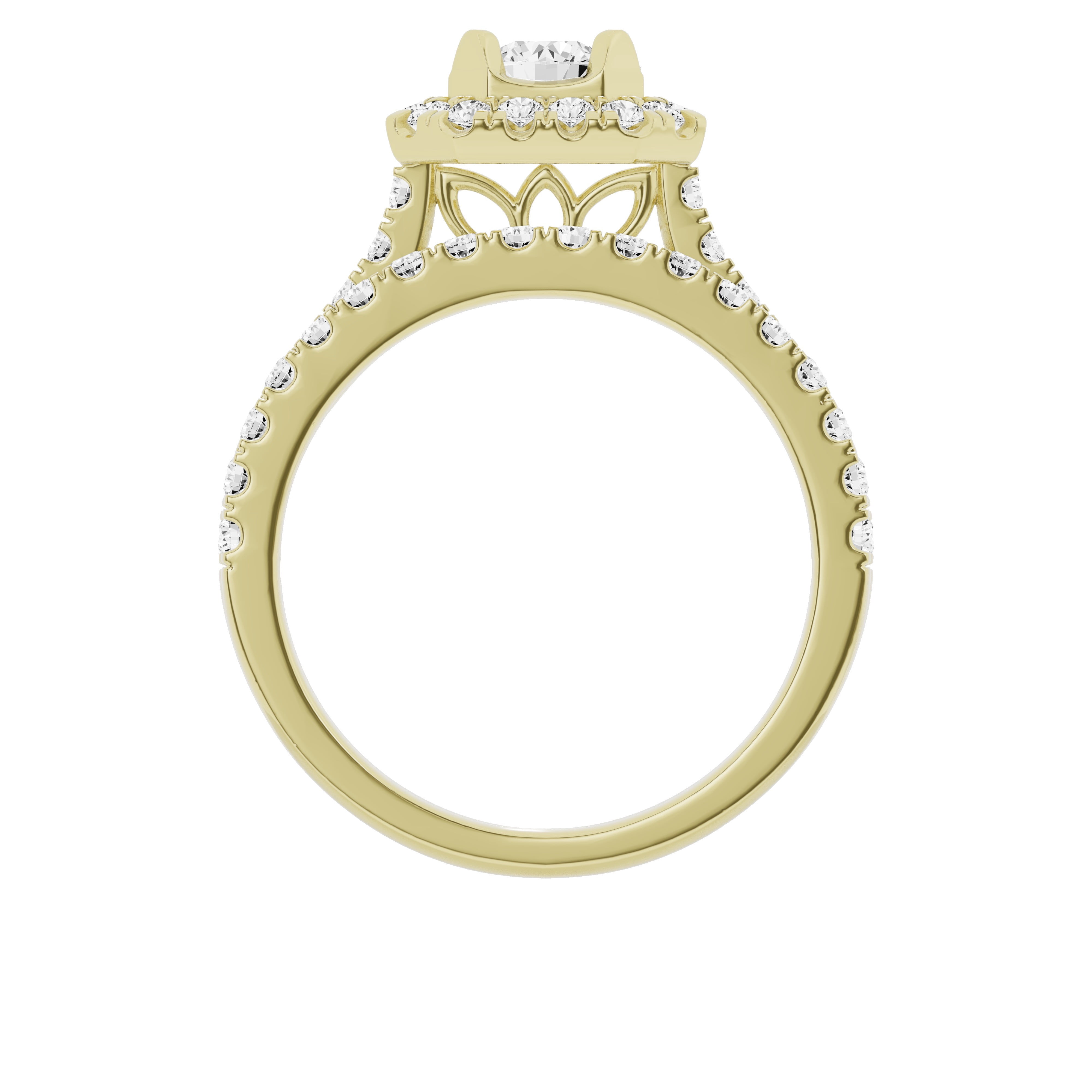 Unique Moments Lab Grown 1.50 Carat Diamond Radiant Bridal Set, Engagement Ring for Women 10K Yellow Gold