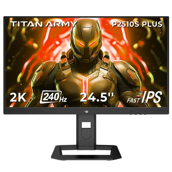 P2510S PLUS 2K QHD 240Hz IPS Gaming Monitor with HDR500, 1ms GTG, and Custom Display Modes-TITAN ARMY