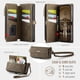 thumbnail image 3 of funda billetera para Samsung Galaxy S21 FE con Ranuras [Bolsillo con Cremallera con Ranura para Efectivo de 9 Tarjetas] Cierre Magnético, Correa Desmontable, Pata de Cabra, Bloqueo RFID y TPU, 3 of 9