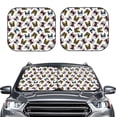 thumbnail image 2 of Kll Bulldog Sunglasses Face Windshield Sun Shade 2-Piece Foldable Car Front Window Sunshade For Most Sedans Suv Truck - Auto Sun Blocker Visor Protector Blocks Max Uv Rays - Large, 2 of 7
