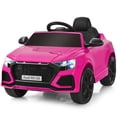 thumbnail image 1 of Costway Kids Ride On Car 12V Licensed Audi RS Q8 with Remote Control Lights Music Pink, 1 of 10