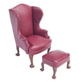 thumbnail image 4 of Sillón miniatura PU cuero Rojo 1:12 Sunnimix, 4 of 7