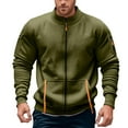 thumbnail image 2 of KHONTS,Men's Zip up Hoodless Sweatshirts Lightweight Jackets Athletic Casual Running Gym Workout Streetwear Tops GN2 XXXL, 2 of 6